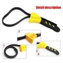 Load image into Gallery viewer, 6/8in Belt Wrench Oil Filter Puller Strap Spanner Chain Wrench Strap Opener Adjustable Strap Opener Cartridge Disassembly Tool