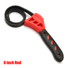 Load image into Gallery viewer, 6/8in Belt Wrench Oil Filter Puller Strap Spanner Chain Wrench Strap Opener Adjustable Strap Opener Cartridge Disassembly Tool