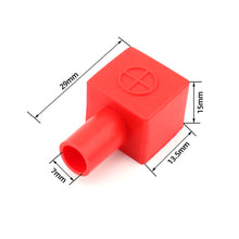 Load image into Gallery viewer, 2Pcs Universal Square Motorcycle Car Battery Terminals Rubber Covers Battery Terminals Protection Sleeve Positive Negative Pole Cover