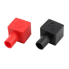Load image into Gallery viewer, 2Pcs Universal Square Motorcycle Car Battery Terminals Rubber Covers Battery Terminals Protection Sleeve Positive Negative Pole Cover