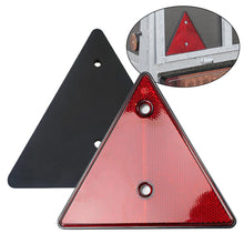 Load image into Gallery viewer, 2Pcs Red Rear Reflectors Triangle Reflective For Gate Posts Rear Reflectors Screw-on Caravan Triangle Reflective For Trailer Bike