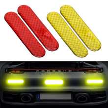 Load image into Gallery viewer, 2Pcs Car Reflective Sticker Alarm Warning Reflective Tape Strips Car Door Stickers Decal Night Safety Mark Auto Reflector Stickers