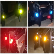 Load image into Gallery viewer, 2Pcs Car Reflective Sticker Alarm Warning Reflective Tape Strips Car Door Stickers Decal Night Safety Mark Auto Reflector Stickers