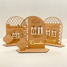 Load image into Gallery viewer, Ramadan Countdown Calendar Eid Mubarak Wooden Ornament 2023 Ramadan Decoration for Home Islam Muslim Party Decor Ramadan Kareem