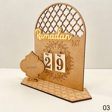 Load image into Gallery viewer, Ramadan Countdown Calendar Eid Mubarak Wooden Ornament 2023 Ramadan Decoration for Home Islam Muslim Party Decor Ramadan Kareem