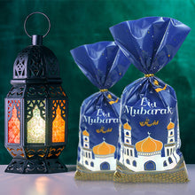 Load image into Gallery viewer, 50Pcs Eid Mubarak Gift Bags Plastic Cookie Candy Bag Castle Moon Pattern Islamic Treat Bags Ramadan Decoration Party