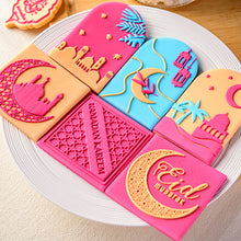 Load image into Gallery viewer, Eid Mubarak Cake Decorating Tools Ramadan Cookie Press Stamp Embosser Biscuit Cutter Fondant Sugarcraft Cookie Cutters Mold