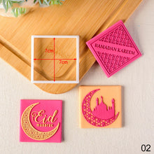 Load image into Gallery viewer, Eid Mubarak Cake Decorating Tools Ramadan Cookie Press Stamp Embosser Biscuit Cutter Fondant Sugarcraft Cookie Cutters Mold
