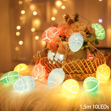 Load image into Gallery viewer, Easter Decorations 1.5M 10 LED Egg String Lights Battery Operated Eggs Fairy String Lights for Easter Party Birthday Home Decor