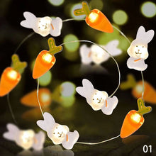 Load image into Gallery viewer, Easter LED Bunny String Lights Easter Decoration For Home Carrot Rabbit Fairy Light Supplies Happy Easter Gifts Party Favor