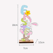 Load image into Gallery viewer, Wooden Easter Ornament Happy Easter Rabbit Letter Wooden Decor Rabbit Chick Egg Decor Crafts Nordic Style Home Wood Hanging Decoration
