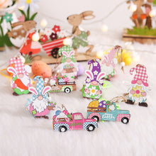 Load image into Gallery viewer, Easter Wooden Decoration DIY Eggs Bunny Pendant Hanging Ornaments Easter Decorations For Home Easter Supplies