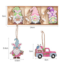 Load image into Gallery viewer, Easter Wooden Decoration DIY Eggs Bunny Pendant Hanging Ornaments Easter Decorations For Home Easter Supplies