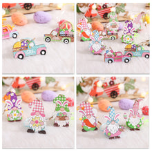 Load image into Gallery viewer, Easter Wooden Decoration DIY Eggs Bunny Pendant Hanging Ornaments Easter Decorations For Home Easter Supplies