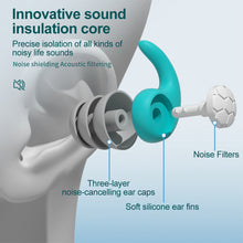 Load image into Gallery viewer, Noise Reduction Silicone Soundproof Filter Ear Plugs Sleep Professional Ears Earplug Soft Anti-Noise Sponge Sleeping Earplugs
