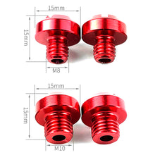 Load image into Gallery viewer, 2Pcs Motorcycle M10 CNC Aluminum M8 Rear View Mirror Hole Plugs Screws Rearview Mirror Anti-Rust Holder
