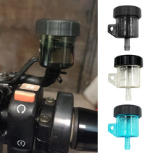Load image into Gallery viewer, Transparent Motorcycle Front Brake Fluid Reservoir Push Up Clutch Tank Oil Fluid Cup Split Oil Pot Upper Pump Oil Cup
