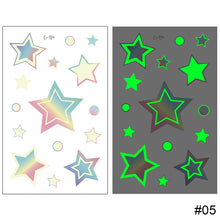 Load image into Gallery viewer, Small Fresh Luminous Tattoo Stickers Waterproof Long Lasting Colorful Luminous Tattoo Stickers Women Body Art Tattoo