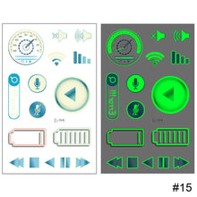 Load image into Gallery viewer, Small Fresh Luminous Tattoo Stickers Waterproof Long Lasting Colorful Luminous Tattoo Stickers Women Body Art Tattoo