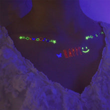 Load image into Gallery viewer, Colorful Luminous Tattoo Sticker Waterproof Long Lasting Luminous Tattoo Sticker Temporary Body Art Tattoo