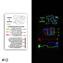 Load image into Gallery viewer, Colorful Luminous Tattoo Sticker Waterproof Long Lasting Luminous Tattoo Sticker Temporary Body Art Tattoo