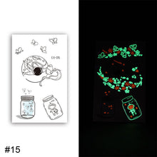 Load image into Gallery viewer, Colorful Luminous Tattoo Sticker Waterproof Long Lasting Luminous Tattoo Sticker Temporary Body Art Tattoo