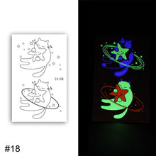 Load image into Gallery viewer, Colorful Luminous Tattoo Sticker Waterproof Long Lasting Luminous Tattoo Sticker Temporary Body Art Tattoo