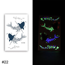 Load image into Gallery viewer, Colorful Luminous Tattoo Sticker Waterproof Long Lasting Luminous Tattoo Sticker Temporary Body Art Tattoo