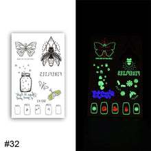 Load image into Gallery viewer, Colorful Luminous Tattoo Sticker Waterproof Long Lasting Luminous Tattoo Sticker Temporary Body Art Tattoo