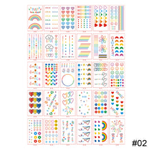 Load image into Gallery viewer, 30pcs/set Colorful Tattoo Stickers Waterproof Temporary Rainbow Line Cute Love Tattoo Stickers Body Art Tattoo