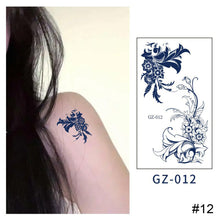 Load image into Gallery viewer, Small Fresh Herbal Tattoo Sticker Waterproof Long Lasting Tattoo Sticker Temporary Body Art Tattoo for Women Men