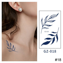 Load image into Gallery viewer, Small Fresh Herbal Tattoo Sticker Waterproof Long Lasting Tattoo Sticker Temporary Body Art Tattoo for Women Men