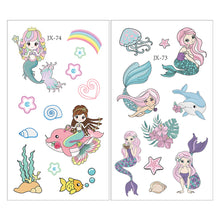 Load image into Gallery viewer, Cartoon Mermaid Tattoo Sticker Waterproof Sweatproof Cute Funny Tattoo Sticker Temporary Body Art Tattoo for Kids