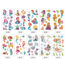 Load image into Gallery viewer, Cartoon Mermaid Tattoo Sticker Waterproof Sweatproof Cute Funny Tattoo Sticker Temporary Body Art Tattoo for Kids