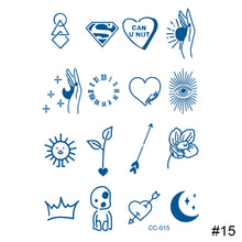 Load image into Gallery viewer, Small Pattern Herbal Tattoo Sticker Finger Cochlear Tattoo Sticker Waterproof Long Lasting Body Art Tattoo