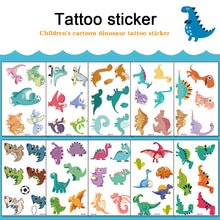 Load image into Gallery viewer, Cartoon Dinosaur Tattoo Sticker Cute Funny Waterproof Sweatproof Tattoo Sticker Temporary Body Art Tattoo for Boys