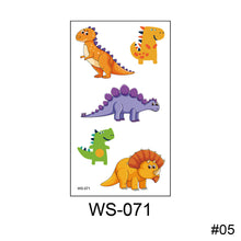 Load image into Gallery viewer, Cartoon Dinosaur Tattoo Sticker Cute Funny Waterproof Sweatproof Tattoo Sticker Temporary Body Art Tattoo for Boys