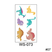 Load image into Gallery viewer, Cartoon Dinosaur Tattoo Sticker Cute Funny Waterproof Sweatproof Tattoo Sticker Temporary Body Art Tattoo for Boys