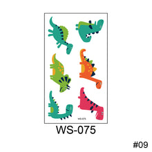 Load image into Gallery viewer, Cartoon Dinosaur Tattoo Sticker Cute Funny Waterproof Sweatproof Tattoo Sticker Temporary Body Art Tattoo for Boys