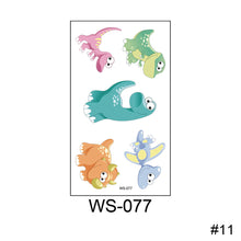 Load image into Gallery viewer, Cartoon Dinosaur Tattoo Sticker Cute Funny Waterproof Sweatproof Tattoo Sticker Temporary Body Art Tattoo for Boys