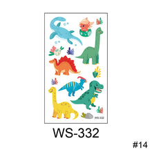 Load image into Gallery viewer, Cartoon Dinosaur Tattoo Sticker Cute Funny Waterproof Sweatproof Tattoo Sticker Temporary Body Art Tattoo for Boys