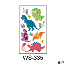 Load image into Gallery viewer, Cartoon Dinosaur Tattoo Sticker Cute Funny Waterproof Sweatproof Tattoo Sticker Temporary Body Art Tattoo for Boys
