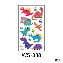 Load image into Gallery viewer, Cartoon Dinosaur Tattoo Sticker Cute Funny Waterproof Sweatproof Tattoo Sticker Temporary Body Art Tattoo for Boys