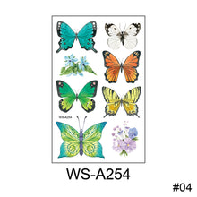 Load image into Gallery viewer, Children Cartoon Colorful Butterfly Tattoo Sticker Waterproof Sweatproof Cute Butterfly Tattoo Sticker Body Art Tattoo