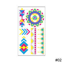Load image into Gallery viewer, Creative Fluorescent Tattoo Sticker Waterproof Long Lasting Colorful Tattoo Stickers Fluorescent Body Art Tattoo