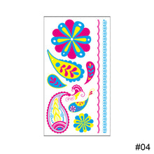 Load image into Gallery viewer, Creative Fluorescent Tattoo Sticker Waterproof Long Lasting Colorful Tattoo Stickers Fluorescent Body Art Tattoo