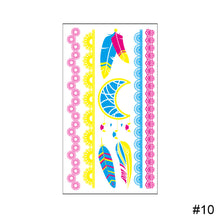 Load image into Gallery viewer, Creative Fluorescent Tattoo Sticker Waterproof Long Lasting Colorful Tattoo Stickers Fluorescent Body Art Tattoo