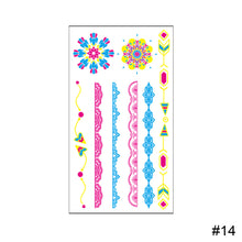 Load image into Gallery viewer, Creative Fluorescent Tattoo Sticker Waterproof Long Lasting Colorful Tattoo Stickers Fluorescent Body Art Tattoo
