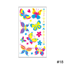 Load image into Gallery viewer, Creative Fluorescent Tattoo Sticker Waterproof Long Lasting Colorful Tattoo Stickers Fluorescent Body Art Tattoo