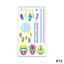 Load image into Gallery viewer, Creative Fluorescent Tattoo Sticker Waterproof Long Lasting Colorful Tattoo Stickers Fluorescent Body Art Tattoo